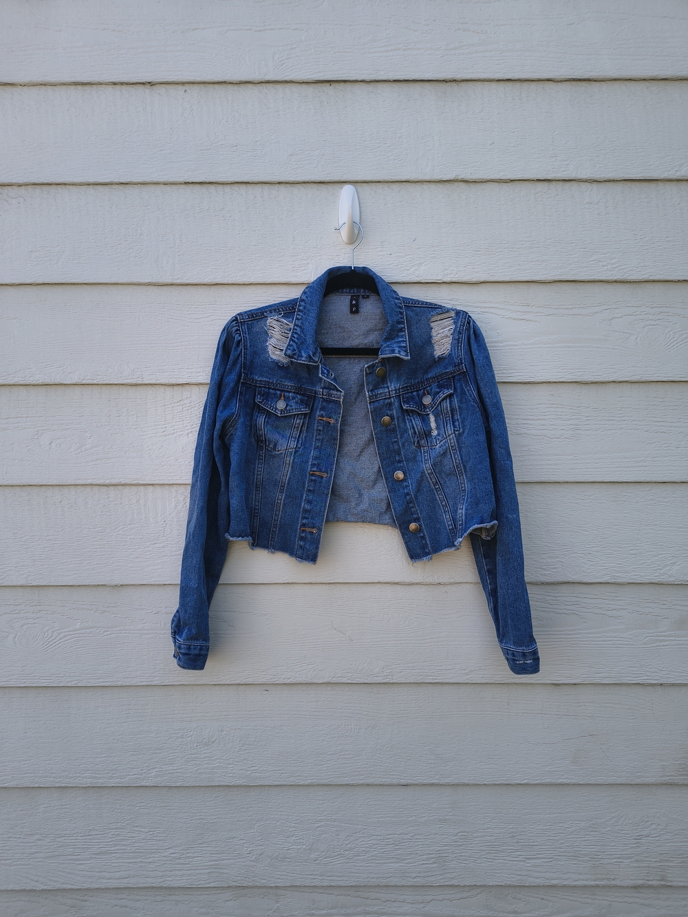 True Blue Denim Cropped Jacket